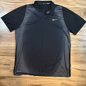 Nike Men’s XL Tiger Woods Dri-Fit Golf Polo Black